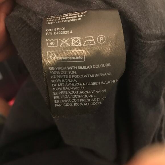 H&M LABEL OF GRAND GOODS  Shirt Men's M black LS - Picture 5 of 8